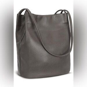 GREY  Genuine Leather Tote Shoulder Bags Handbags Bucket Bags Hobo for Women NEW